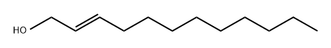 trans-2-ドデセノール 化学構造式