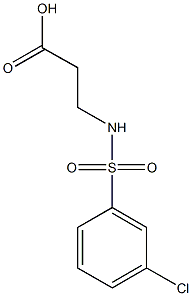 N-(3-Chlorophenylsulfonyl)-^b-alanine, 96% 化学構造式