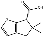 4H-Cyclopenta[b]thiophene-6-carboxylicacid,5,6-dihydro-5,5-dimethyl-,(6S)-(9CI) 化学構造式