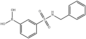3-(N-BENZYLSULFAMOYL)PHENYLBORONIC ACID 化学構造式