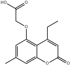 [(4-エチル-7-メチル-2-オキソ-2H-クロメン-5-イル)オキシ]酢酸 化学構造式