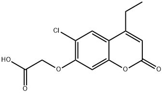(6-CHLORO-4-ETHYL-2-OXO-2H-CHROMEN-7-YLOXY)-ACETIC ACID Struktur