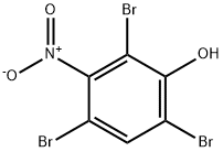 2,4,6-トリブロモ-3-ニトロフェノール 化学構造式
