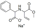 α-[[1-(メトキシカルボニル)-2-プロペニル]アミノ]ベンゼン酢酸ナトリウム 化学構造式