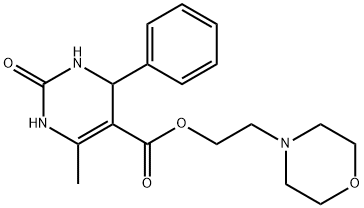 1,2,3,4-Tetrahydro-6-methyl-2-oxo-4-phenyl-5-pyrimidinecarboxylic acid 2-(morpholino)ethyl ester Structure