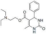 2-diethylaminoethyl 4-methyl-2-oxo-6-phenyl-3,6-dihydro-1H-pyrimidine- 5-carboxylate Struktur