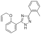 5-(m-アリルオキシフェニル)-3-(o-トリル)-1H-1,2,4-トリアゾール 化学構造式