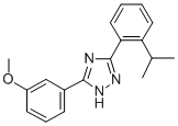 3-(o-クメニル)-5-(3-メトキシフェニル)-1H-1,2,4-トリアゾール 化学構造式
