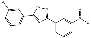 5-(3-クロロフェニル)-3-(3-ニトロフェニル)-1,2,4-オキサジアゾール 化学構造式
