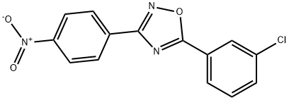 5-(3-クロロフェニル)-3-(4-ニトロフェニル)-1,2,4-オキサジアゾール 化学構造式
