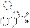 1-Phenyl-1,4-dihydrothiochromeno[4,3-c]pyrazole-3-carboxylic acid Struktur