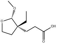 3-Furanpropanoicacid,3-ethyltetrahydro-2-methoxy-,(2S,3R)-(9CI) 结构式