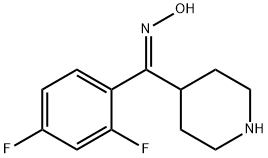 (E)-4-(2,4-Difluorobenzoyl)piperidine OxiMe Struktur