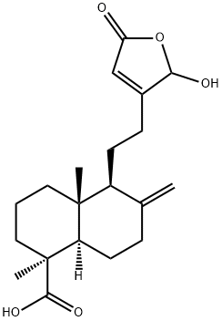 16-羟基-8(17),13-赖百当二烯-15,16-内酯-19-酸 结构式