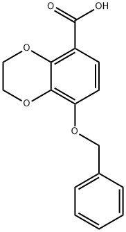 8-benzyloxy-2,3-dihydro-1,4-benzodioxin-5-carboxylic acid 结构式