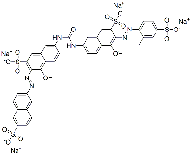 4-Hydroxy-7-[[[[5-hydroxy-6-[(2-methyl-4-sulfophenyl)azo]-7-sulfo-2-naphthalenyl]amino]carbonyl]amino]-3-[(6-sulfo-2-naphthalenyl)azo]-2-naphthalenesulfonic acid tetrasodium salt Struktur