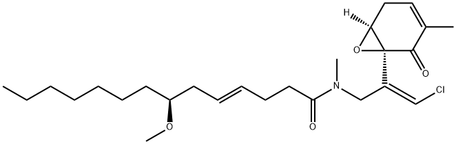 N-[2-Chloro-3-(3-methyl-2-oxo-7-oxabicyclo[4.1.0]hept-3-en-1-yl)-2-propenyl]-7-methoxy-N-methyl-4-tetradecenamide|