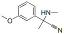 Benzeneacetonitrile, 3-methoxy-alpha-methyl-alpha-(methylamino)- (9CI) Struktur