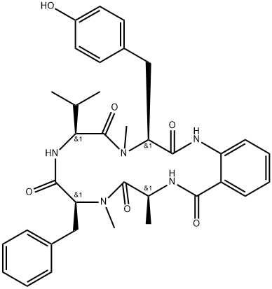シクロアスペプチドD 化学構造式