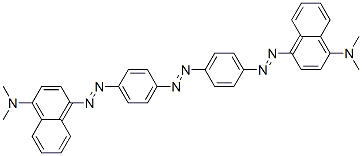 4,4'-[アゾビス(4,1-フェニレンアゾ)]ビス[N,N-ジメチル-1-ナフタレンアミン] 化学構造式