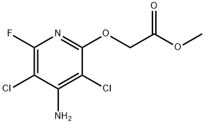 Acetic acid, (4-amino-3,5-dichloro-6-fluoro-2-pyridinyl)oxy-, methyl ester Structure