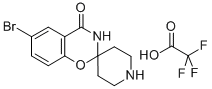 6-BROMO-4-OXO-3,4-DIHYDROSPIRO(2H)-BENZO(E)[1,3]OXAZINE-2,4'-PIPERIDINE TRIFLUOROACETIC ACID SALT Struktur