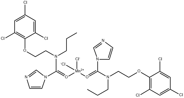 dichlorobis[N-propyl-N-[2-(2,4,6-trichlorophenoxy)ethyl]-1H-imidazole-1-carboxamide]manganese  Struktur