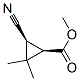Cyclopropanecarboxylic acid, 3-cyano-2,2-dimethyl-, methyl ester, cis- (9CI) Struktur