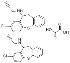 10,11-Dihydro-8-chloro-N-2-propynyldibenzo(b,f)thiepin-10-amine ethane dioate (2:1) Structure