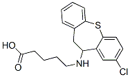 10-[(4-カルボキシブチル)アミノ]-8-クロロ-10,11-ジヒドロジベンゾ[b,f]チエピン 化学構造式