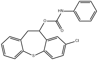 Dibenzo(b,f)thiepin-10-ol, 10,11-dihydro-8-chloro-, phenylcarbamate Struktur