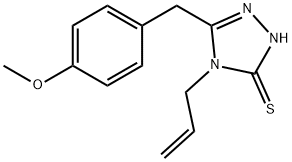 4-アリル-5-(4-メトキシベンジル)-4H-1,2,4-トリアゾール-3-チオール 化学構造式