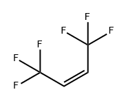 (Z)-1,1,1,4,4,4-ヘキサフルオロ-2-ブテン 化学構造式
