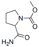 1-Pyrrolidinecarboxylicacid,2-(aminocarbonyl)-,methylester(9CI) Structure