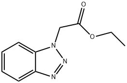 1H-ベンゾトリアゾール-1-酢酸エチル 化学構造式