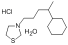 3-(4-Cyclohexylpentyl)thiazolidine hydrochloride hemihydrate Struktur