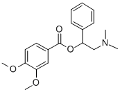 Veratric acid 2-dimethylamino-1-phenylethyl ester Struktur