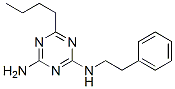 4-ブチル-N'-フェネチル-1,3,5-トリアジン-2,6-ジアミン 化学構造式