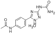 5-(4-Acetamidophenyl)-3-ureido-s-triazole hemihydrate Struktur