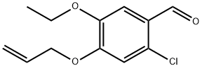 4-(アリルオキシ)-2-クロロ-5-エトキシベンズアルデヒド 化学構造式