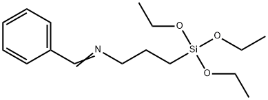 N-(フェニルメチレン)-3-(トリエトキシシリル)-1-プロパンアミン 化学構造式