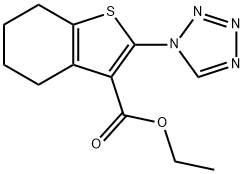 2-(1,2,3,4-四唑-1-基)-4,5,6,7-四氢-1-苯并噻吩-3-甲酸乙酯, 692275-81-3, 结构式