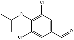 3,5-ジクロロ-4-イソプロポキシベンズアルデヒド 化学構造式