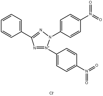 2,3-ビス(4-ニトロフェニル)-5-フェニルテトラゾリウムクロリド水和物 化学構造式