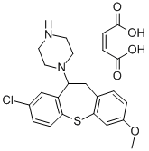 8-Chloro-3-methoxy-10-piperazino-10,11-dihydrodibenzo(b,f)thiepin male ate,69231-67-0,结构式