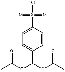 ACETIC ACID ACETOXY-(4-CHLOROSULFONYLPHENYL)METHYL ESTER, 69232-47-9, 结构式