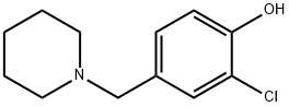 Phenol, 2-chloro-4-(1-piperidinylmethyl)- Structure