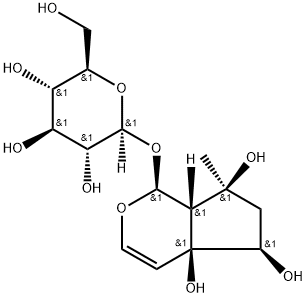 (1S)-1,4a,5,6,7,7aα-ヘキサヒドロ-4aα,5α,7α-トリヒドロキシ-7-メチルシクロペンタ[c]ピラン-1-イルβ-D-グルコピラノシド