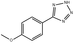 5-(4-メトキシフェニル)-1H-テトラゾール 化学構造式