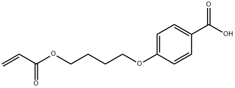 4-(4-アクリロイルオキシブトキシ)安息香酸 (ABBA) 化学構造式